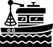 Fishing Boat Creative Icon Design vector