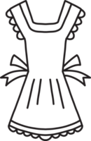 illustration de tablier de femme de chambre dessiné à la main png