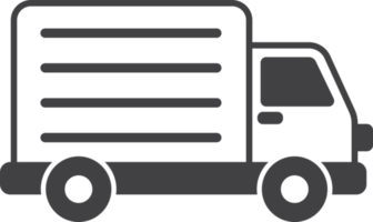 truck illustration in minimal style png
