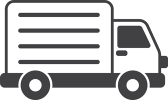 illustration de camion dans un style minimal png