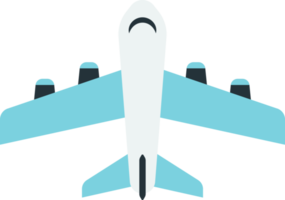 airplane from above illustration in minimal style png