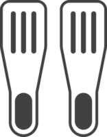 Diving Flippers illustration in minimal style png