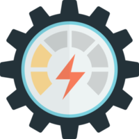 electric power illustration in minimal style png