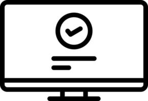 line icon for submitted vector