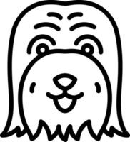 line icon for hairy vector