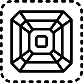 line icon for ruby vector