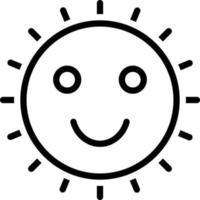 icono de línea para sol vector