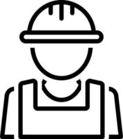 line icon for builder vector