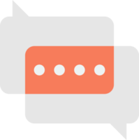 Message boxes and chats illustration in minimal style png