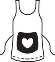 Hand Drawn maid apron illustration png