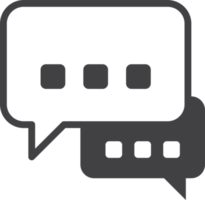 Message boxes and chats illustration in minimal style png