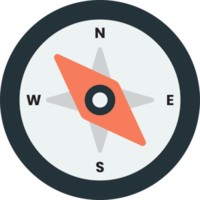 compass illustration in minimal style png