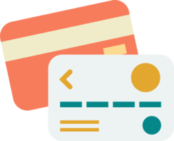 credit card illustration in minimal style png