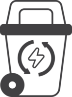 trash and energy illustration in minimal style png