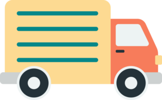 truck illustration in minimal style png