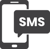 Smartphone with email messages illustration in minimal style png