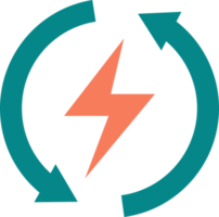 renewable electricity illustration in minimal style png