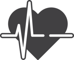 illustration du coeur et du pouls dans un style minimal png