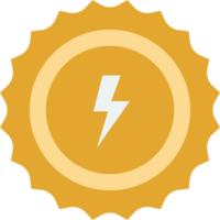 ilustração de energia elétrica em estilo minimalista png