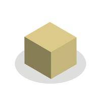 icon design with box shape in 3d concept vector