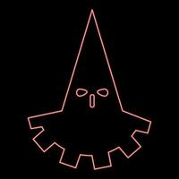 Neon executioner hangman red color vector illustration image flat style