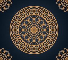 The luxury ornamental floral mandala design in gold color vector file