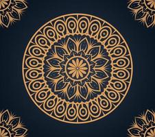 el diseño de mandala floral ornamental de lujo en archivo vectorial de color dorado vector