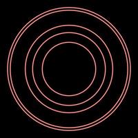 Neon radio signal symbol connect red color vector illustration image flat style