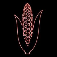 Neon maize red color vector illustration image flat style