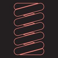 Neon spring coil red color vector illustration image flat style