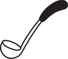 illustration de cuillère à soupe dessinée à la main png