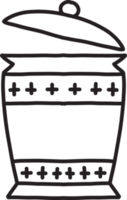 hand- getrokken Koken pot illustratie png