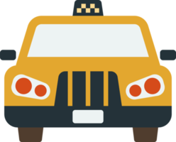 taxi from front view illustration in minimal style png