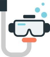 diving mask illustration in minimal style png