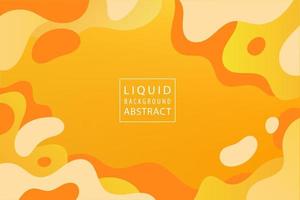 Vector abstract liquid dynamic background, banner design. Orange, yellow elements, shapes. Concept illustration for poster, web, landing, page, cover, ad, card, promotion.