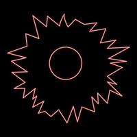 Neon hole from shot red color vector illustration image flat style