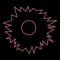 Neon hole from shot red color vector illustration image flat style