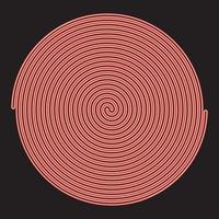 Neon spiral red color vector illustration image flat style