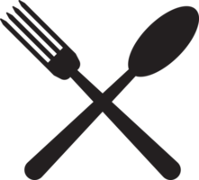 Hand Drawn spoon and fork illustration png