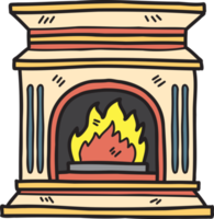 dibujado a mano ilustración de chimenea de estilo vintage png