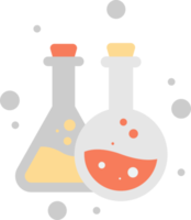 chemical experiments and test tubes illustration in minimal style png