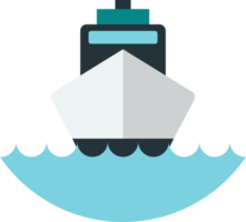 yacht illustration in minimal style png