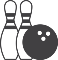 ilustración de equipo de bolos en estilo minimalista png