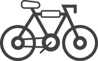 ilustración de bicicleta en estilo minimalista png