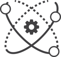 illustration de molécules et d'atomes dans un style minimal png