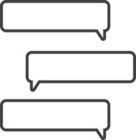 Message boxes and chats illustration in minimal style png