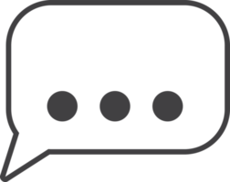 Message boxes and chats illustration in minimal style png