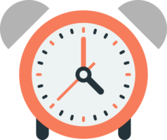 alarm clock illustration in minimal style png