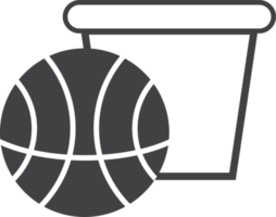 ilustração de equipamento de basquete em estilo minimalista png