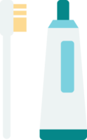illustration de brosse à dents et de dentifrice dans un style minimal png